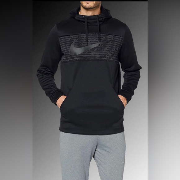 Nike Men’s Thermal Fit L/S Graphic Fleece Pullover Scuba Hoodie-Sz L-Worn Once - Picture 3 of 15